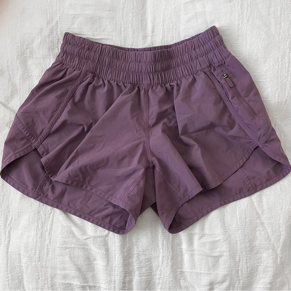 lululemon purple/mauve tracker short
